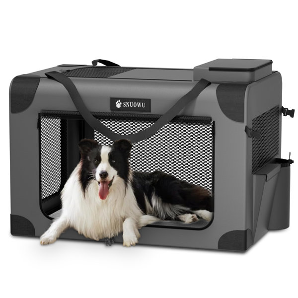 Tucker Murphy Pet Collapsible Dog Crate 3 Door Portable Travel Dog Crate for Large Dogs Foldable Soft Dog Crate Pet Kennel for Indoor Outdoor Pet Home Wayfair